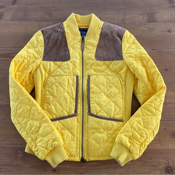 Ralph Lauren Equestrian Quilted Sport Jacket Bright Yellow - Picture 4 of 16